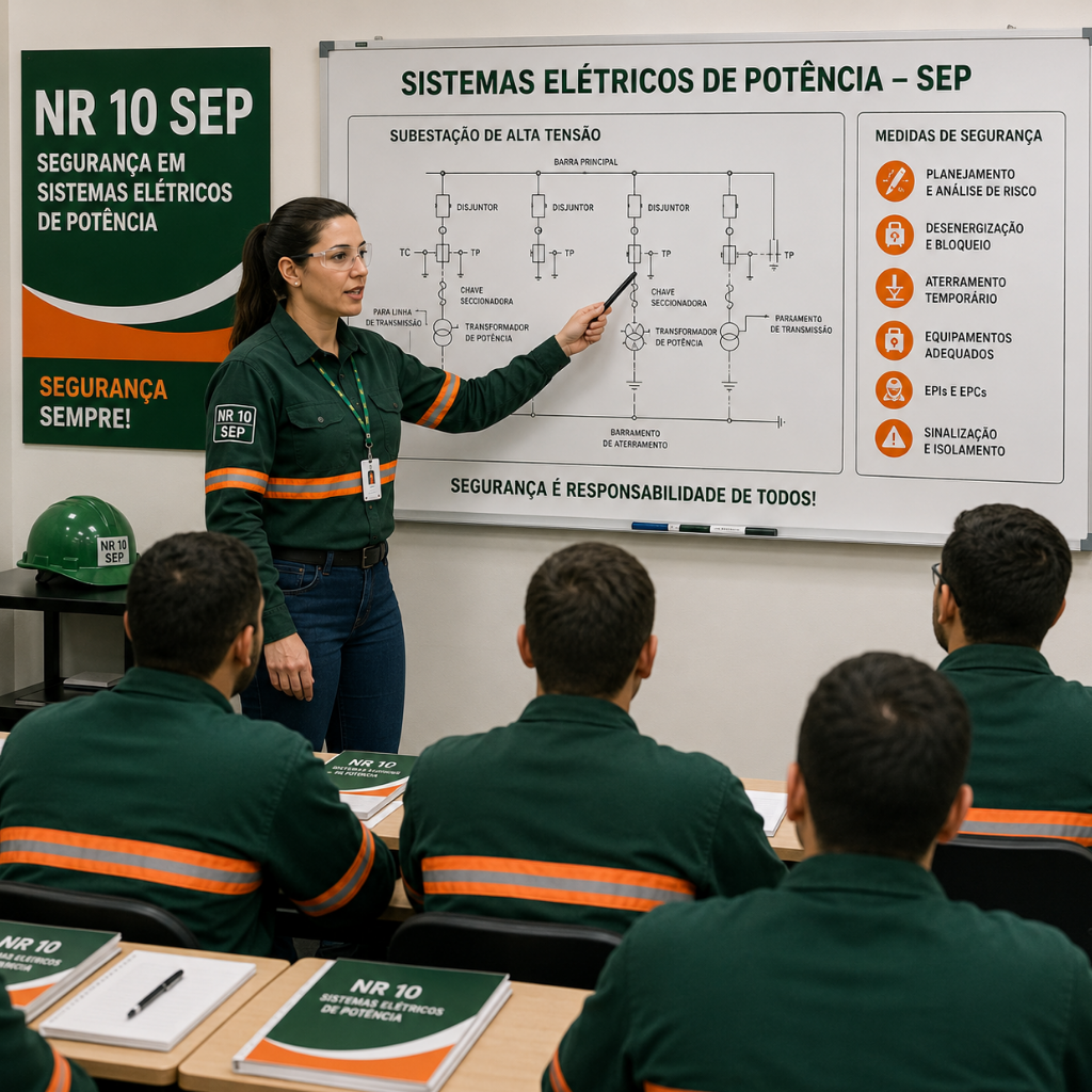 CURSO NR 10 SEP RECICLAGEM – SEGURANÇA NO SISTEMA ELÉTRICO DE POTÊNCIA E EM SUAS PROXIMIDADES