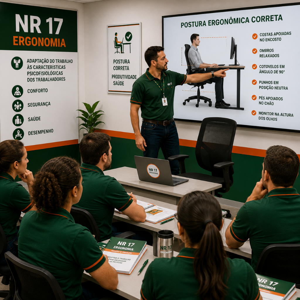 CURSO NR 17 – NOÇÕES BÁSICAS DE ERGONOMIA NO AMBIENTE DE TRABALHO